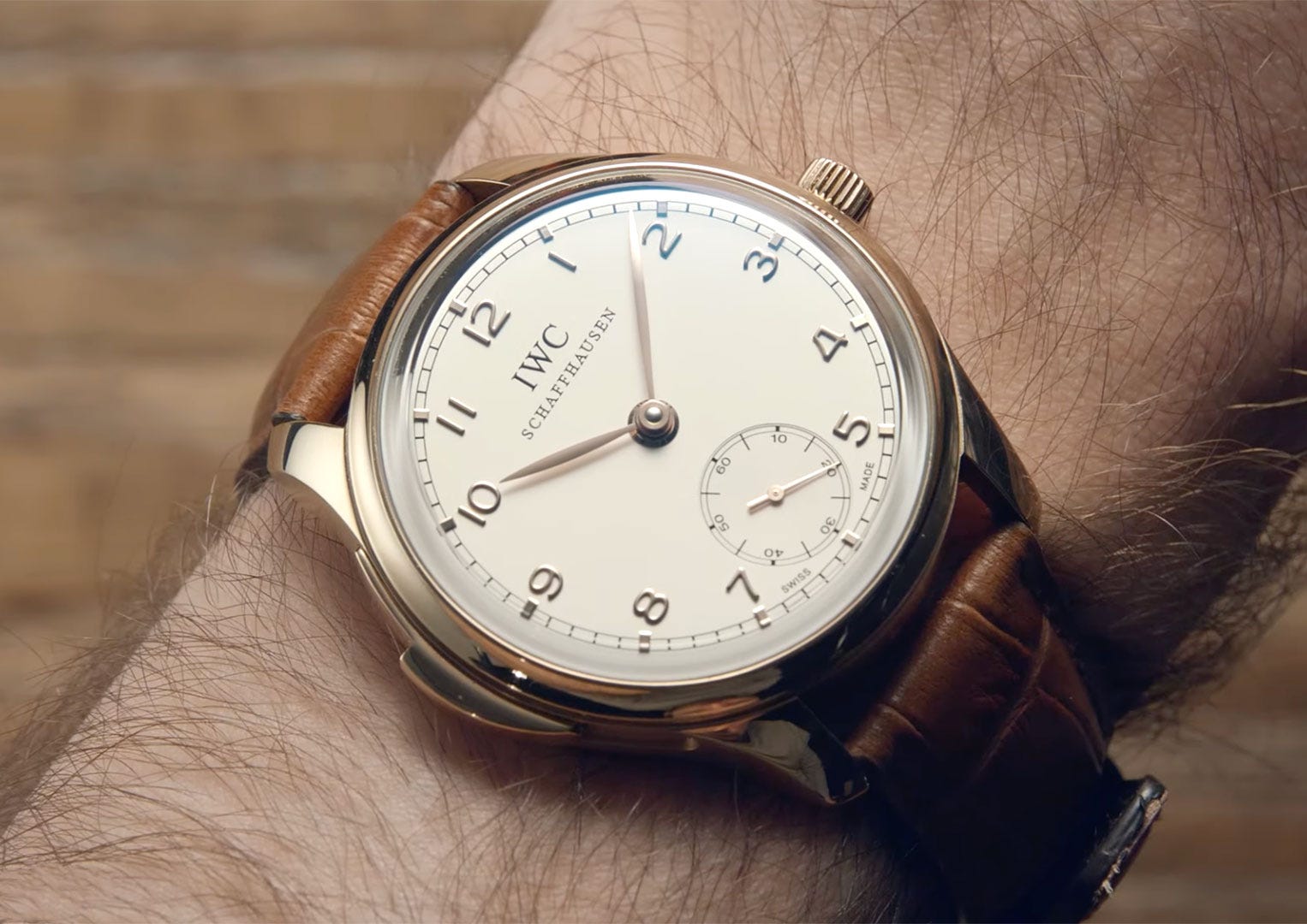 The IWC Portugieser Minute Repeater IW544907 has a diameter of 44.2mm and a height of 14mm